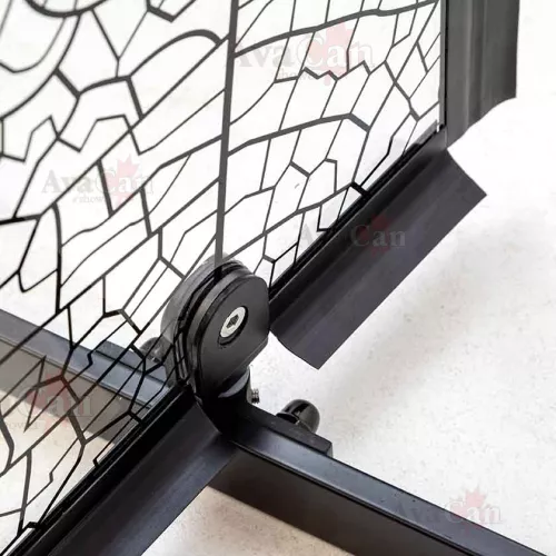 Душевой уголок AvaCan PB 90/100 MT, Цвет стекла: матовое с рисунком, Цвет профиля: Черный, Выбрать размер: 90х90, изображение 5