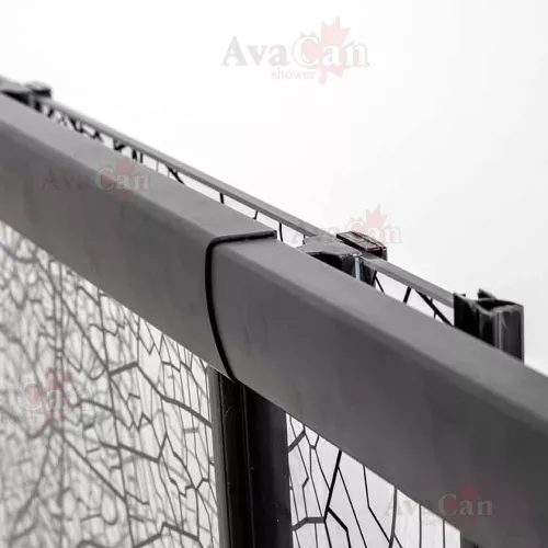 Душевой уголок AvaCan KB 80/100, Цвет стекла: с рисунком, Цвет профиля: Черный, Выбрать размер: 80-90х80-90, изображение 5