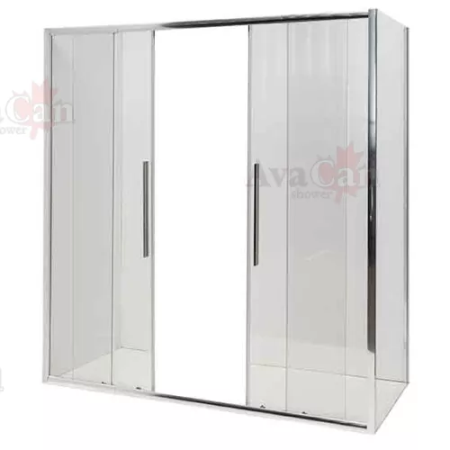 Душевой уголок AvaCan FC2 прозрачное/хром, Цвет стекла: прозрачное, Цвет профиля: Хром, Выбрать размер: 190-210х100, изображение 5