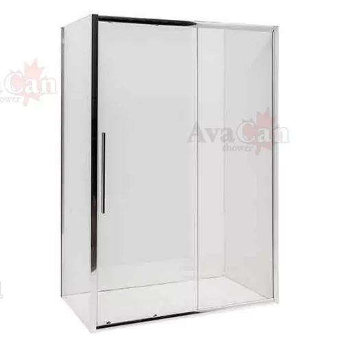 Душевой уголок AvaCan FC+SС прозрачное/хром, Цвет стекла: прозрачное, Цвет профиля: Хром, Выбрать размер: 120-140х90, изображение 2
