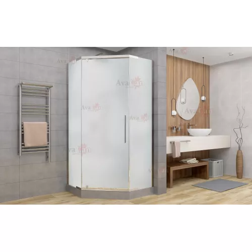 Душевой уголок AvaCan PC 90/100 MT, Цвет стекла: матовое, Цвет профиля: Хром, Выбрать размер: 90х90, изображение 2