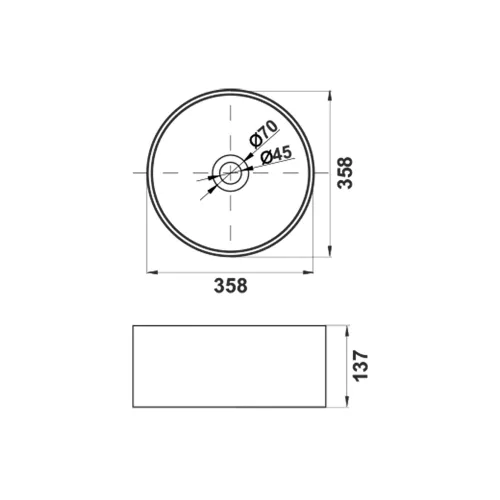 Раковина MELANA MLN-320357MG матовая серая, Выбрать цвет: Матовая серая, изображение 2