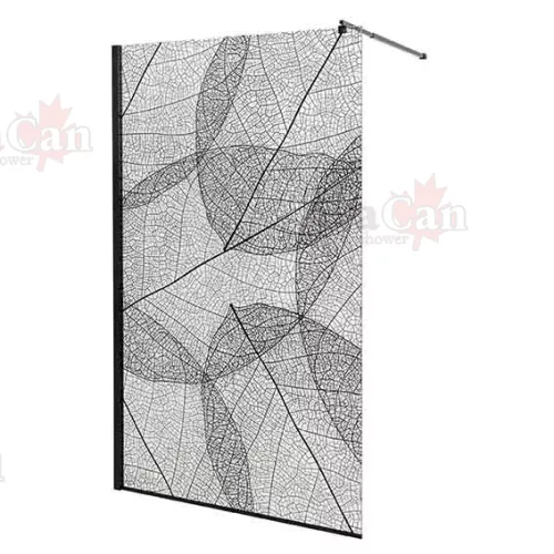 Душевая перегородка AvaCan MB100/110/120, Цвет стекла: с рисунком, Цвет профиля: Черный, Выбрать размер: 120, изображение 4