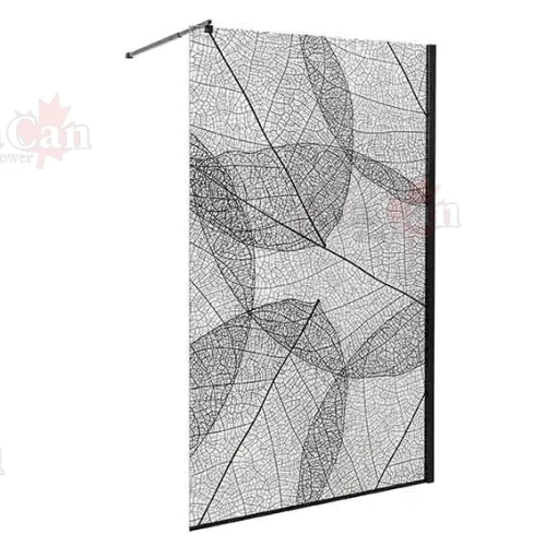 Душевая перегородка AvaCan MB100/110/120, Цвет стекла: с рисунком, Цвет профиля: Черный, Выбрать размер: 120, изображение 5