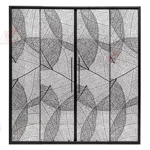 Душевая дверь в нишу AvaCan FB MT, Цвет стекла: матовое с рисунком, Цвет профиля: Черный, Выбрать размер: 170-190