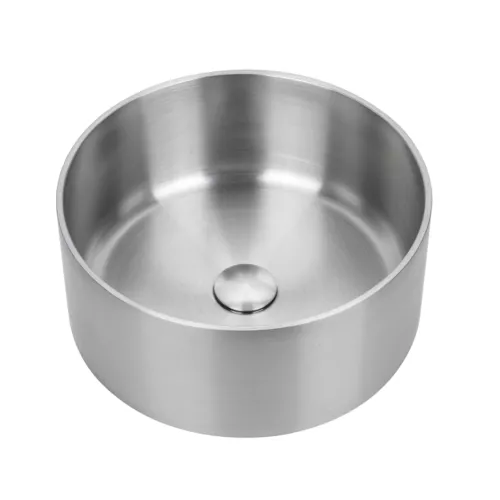 Раковина Ring380 MELANA ProfLine 1,2/160 САТИН накладная круглая Ring380, БЕЗ донного клапана, изображение 2