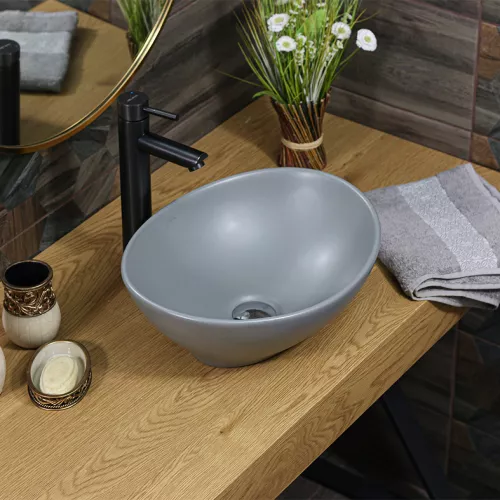 Раковина MELANA MLN-7138MG (серый матовый), Выбрать цвет: Серый матовый