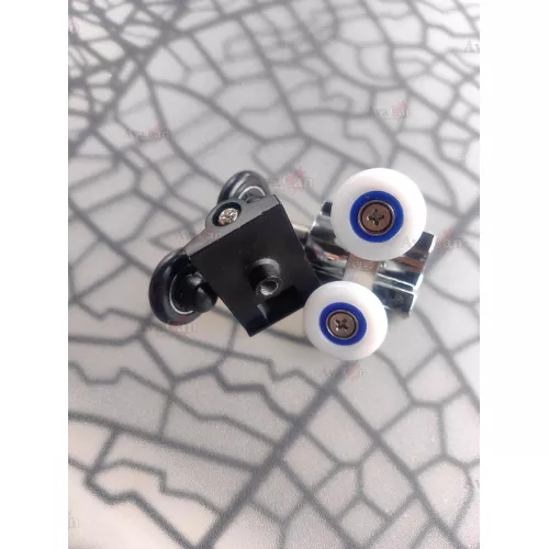 Душевая дверь в нишу AvaCan FB MT, Цвет стекла: матовое с рисунком, Цвет профиля: Черный, Выбрать размер: 120-140, изображение 12