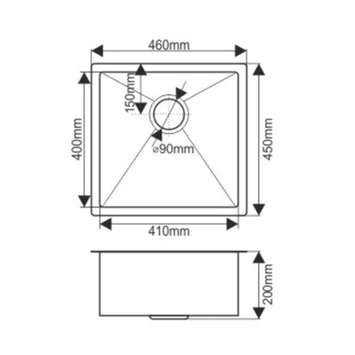 Мойка D4645HG MELANA ProfLine 1,2/200 ЗОЛОТО врезная, изображение 3