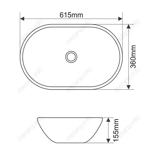 Раковина MELANA MLN-7811AMB (матовая черная), изображение 3