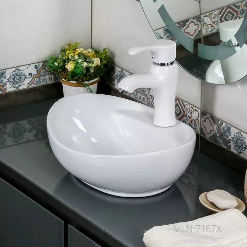 Раковина MELANA MLN-7167X, Выбрать размер: 41х33х14, изображение 3