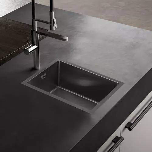 Мойка D5138H MELANA ProfLine 1,2/220 САТИН врезная, Выбрать цвет: Сатин, изображение 2