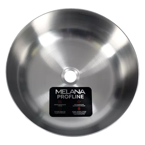 Раковина 400 Lake MELANA Profline САТИН накладная круглая 400, Сифон, донный клапан, Выбрать цвет: Сатин, изображение 4