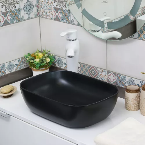 Раковина MELANA MLN-320328MB матовая черная, изображение 2