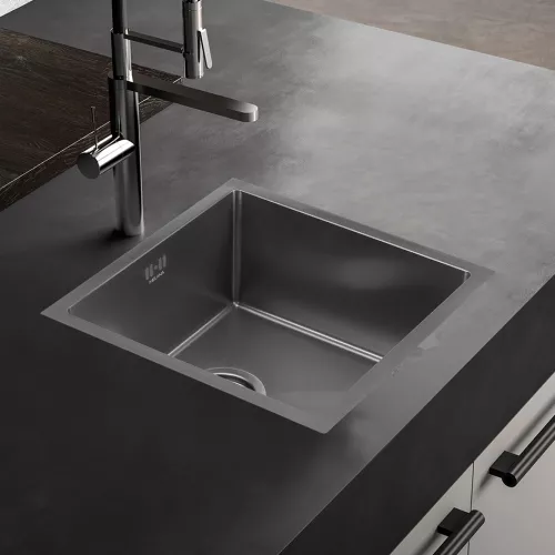 Мойка D4545H MELANA ProfLine 1,2/220 САТИН врезная, Выбрать цвет: Сатин, изображение 3