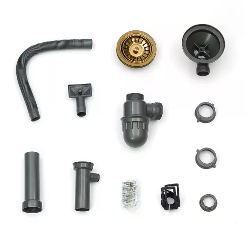 Мойка D5138HG MELANA ProfLine 1,2/220 ЗОЛОТО врезная, Выбрать цвет: Золото, изображение 10