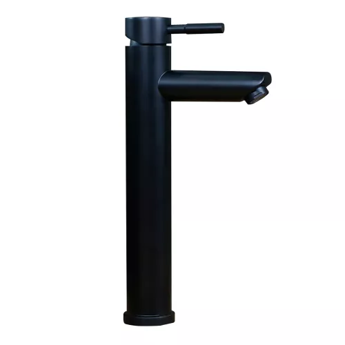 Смеситель д/ум MELANA-610102B Tondo нерж.сталь, однорычажный, черный, литой излив, Выбрать цвет: Черный, изображение 2