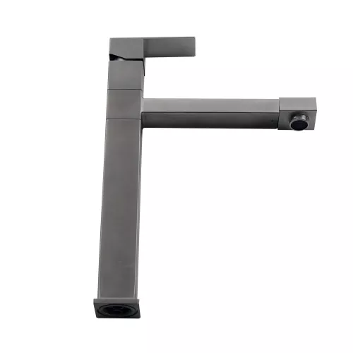 Смеситель д/кухни MELANA-610203 Cubo нерж.сталь, однорычажный, сатин, литой излив, изображение 4