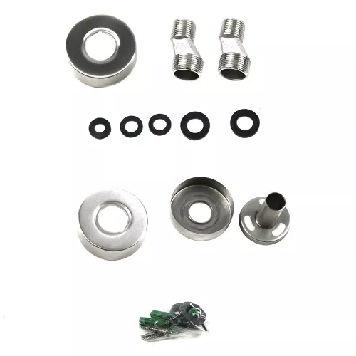 Душевая система MELANA-610107 Tondo нерж.сталь, с тропическим душем, лейкой и смесителем, Выбрать цвет: Хром, изображение 9