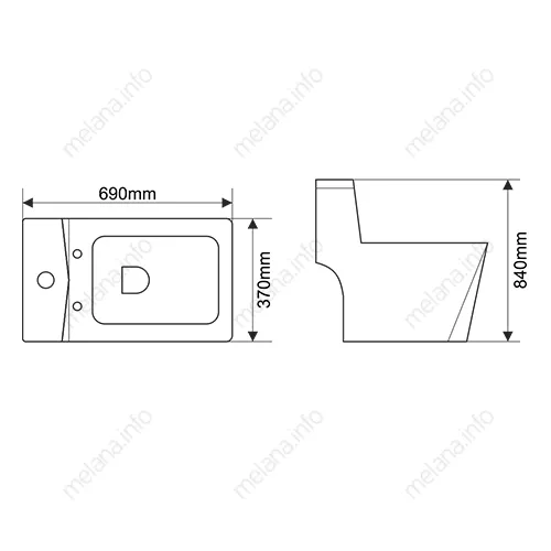 Унитаз-моноблок MELANA MLN-2007, изображение 3