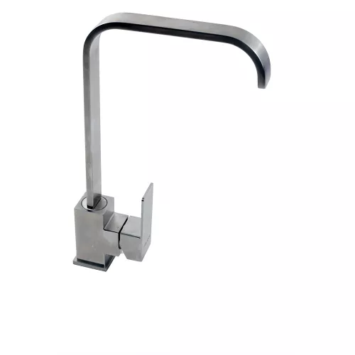 Смеситель д/кухни MELANA-F8113 нерж.сталь, однорычажный, сатин, высокий излив, изображение 6