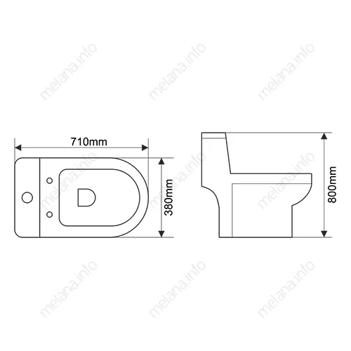 Унитаз-моноблок MELANA MLN-2806D/2012D, изображение 5