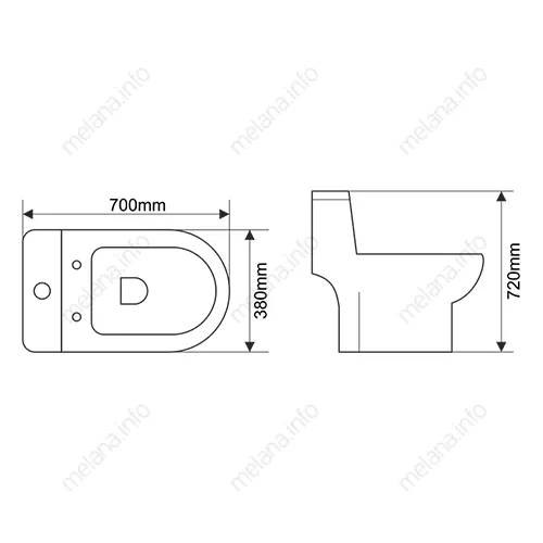 Унитаз-моноблок MELANA MLN-2013, изображение 3