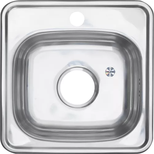 Мойка 3838 MELANA 0,6/160 ИУ врезная  без сифона, Внешний вид: без сифона, изображение 2