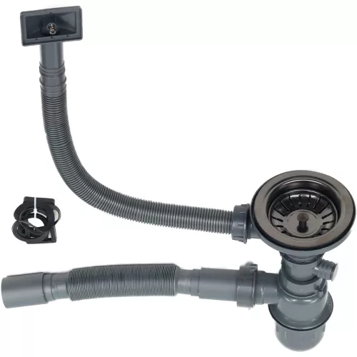 Мойка S7843HB MELANA ProfLine 3,0/220 ГРАФИТ 2-я чаша, врезная, Выбрать цвет: Графит, изображение 4