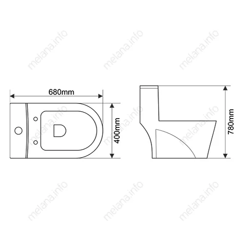Унитаз-моноблок MELANA MLN-2010, изображение 4