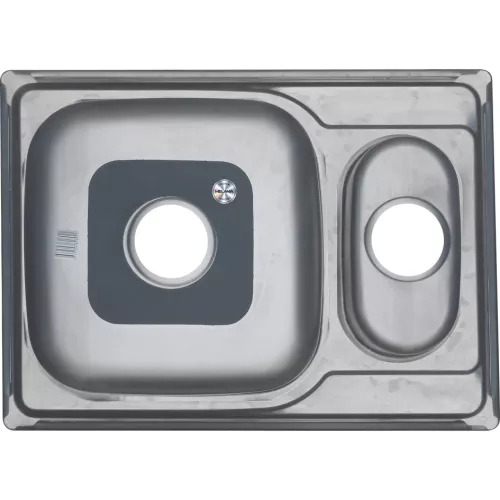 Мойка 6950S U MELANA 0,6/0,8/160 1,5-я чаша врезнаяс сифоном, Внешний вид: толщина 0,6, изображение 3