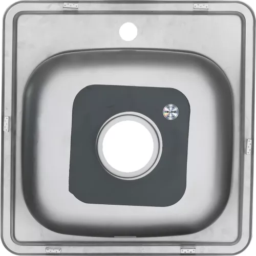 Мойка 4848 MELANA 0,6/160 врезная  с сифоном, Внешний вид: с сифоном, изображение 3