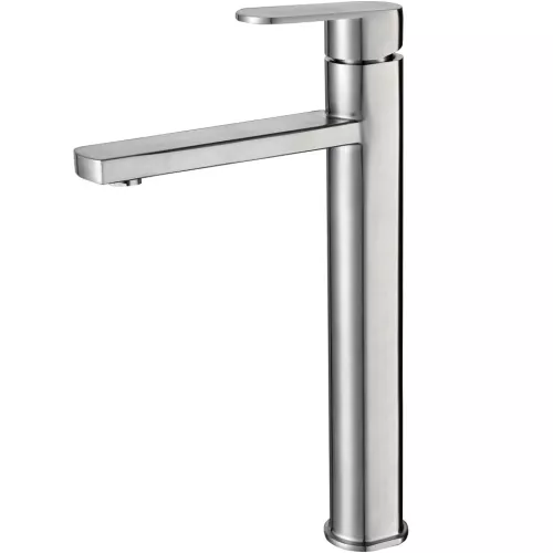 Смеситель д/ум MELANA-610302 Stello нерж.сталь, однорычажный, сатин, литой излив, изображение 3