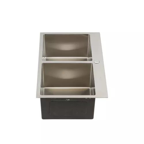 Мойка DS8045H MELANA ProfLine 3,0/220 САТИН 2-я чаша, врезная, изображение 4