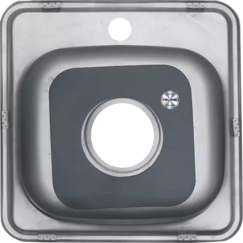 Мойка 3838 MELANA 0,6/160 ИУ врезная  без сифона, Внешний вид: без сифона, изображение 3