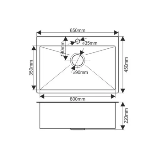 Мойка D6545HB MELANA ProfLine 3,0/220 ГРАФИТ врезная, Выбрать цвет: Графит, изображение 3