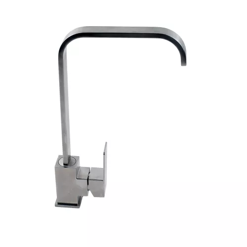 Смеситель д/кухни MELANA-F8113 нерж.сталь, однорычажный, сатин, высокий излив, изображение 5