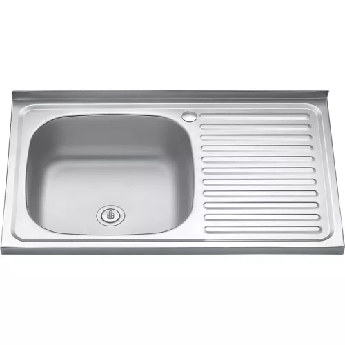 Мойка 8050 L MELANA 0,4/0,6/0,8/160 накладная, Внешний вид: толщина 0,4, Ориентация: левая