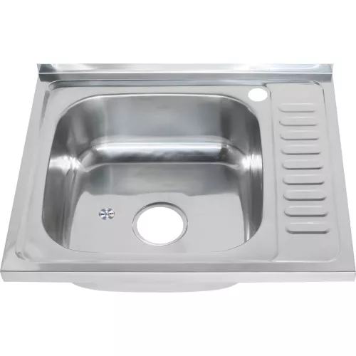 Мойка 6050 L/R MELANA 0,4/0,6/0,8/160 накладная, Внешний вид: толщина 0,4, Ориентация: левая, изображение 3