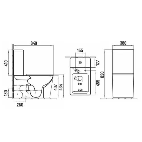 Унитаз-компакт MELANA MLN-310306, Выбрать цвет: Белый, изображение 5