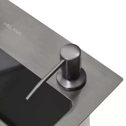 Мойка MLN-D6045HB +3 графит MELANA ProfLine 3,0/220 комплект мойки из нержавеющей стали 3 в 1, изображение 3