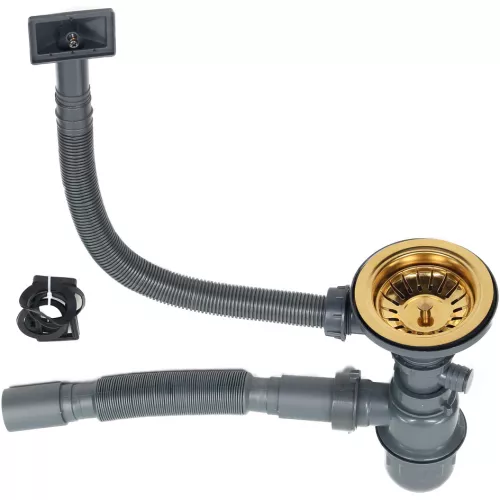 Мойка S7240HG MELANA ProfLine 3,0/220 ЗОЛОТО 2-я чаша, врезная, Выбрать цвет: Золото, изображение 3