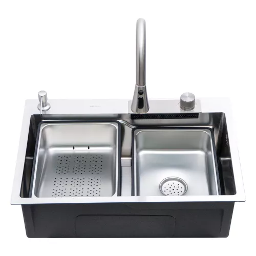 Мойка D6846H+6 MELANA ProfLine 3,0/215 САТИН врезная, Выбрать цвет: Сатин, изображение 2