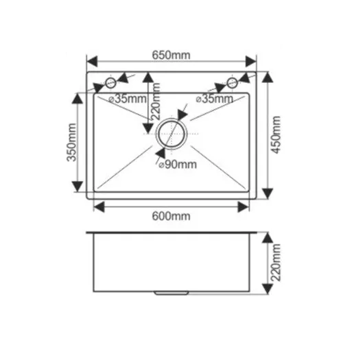 Мойка H6545 MELANA ProfLine 3,0/200 САТИН врезная  с коландером, изображение 4