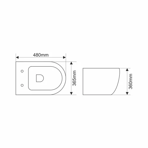 Унитаз подвесной безободковый MLN-310302MB  (матовый черный), крышка дюропласт, Выбрать цвет: Черный, изображение 2