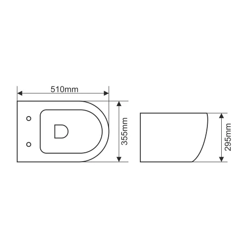 Унитаз подвесной безободковый MELANA MLN-310311MBSt черный матовый, изображение 2