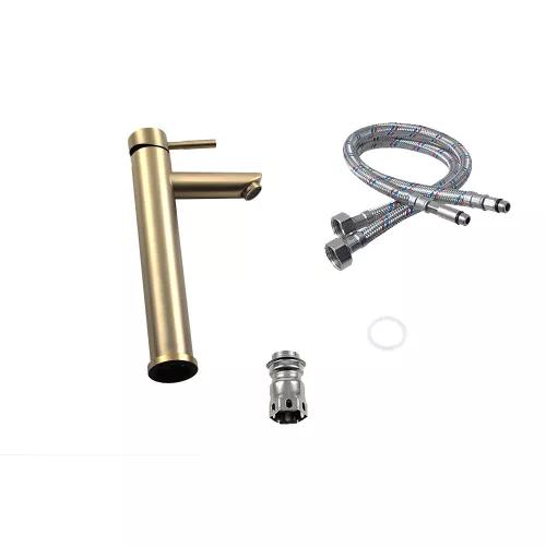 Смеситель д/ум MELANA-610102PVD-G Tondo нерж.сталь, однорычажный, золото, Выбрать цвет: Золото, изображение 5