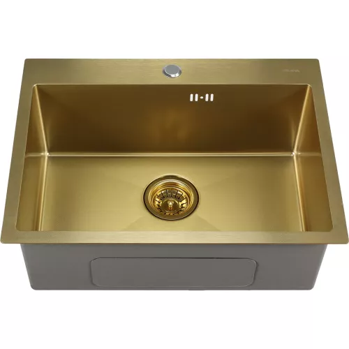 Мойка D6045HG MELANA ProfLine 3,0/220 ЗОЛОТО врезная, Выбрать цвет: Золото
