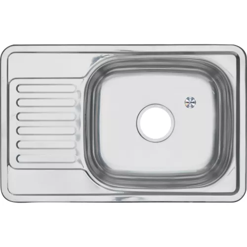 Мойка 6642 U MELANA 0,6/0,8/160 врезная  с сифоном, Внешний вид: толщина 0,6, изображение 2