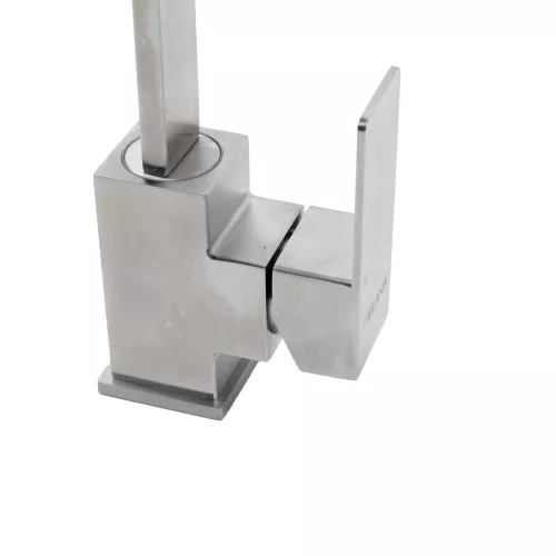 Смеситель д/кухни MELANA-F8113 нерж.сталь, однорычажный, сатин, высокий излив, изображение 7